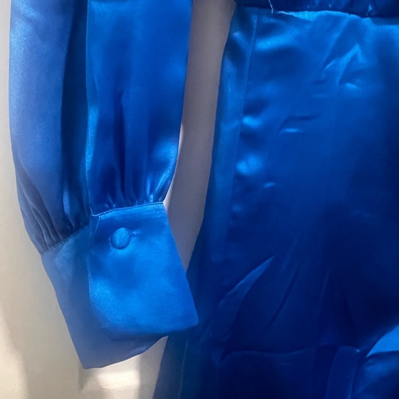 Zara NWT satin dress! That color though! Size S - Picture 6 of 6